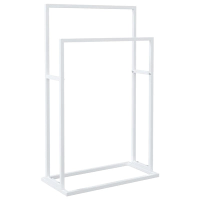 Estante de toalla Vidaxl separada 48x24x78.5 cm de hierro blanco