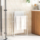 Estante de toalla Vidaxl separada 48x24x78.5 cm de hierro blanco