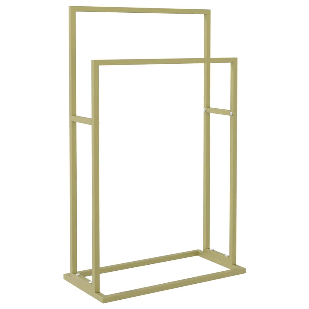 Estante de toalla Vidaxl separada 48x24x78.5 cm de oro de hierro