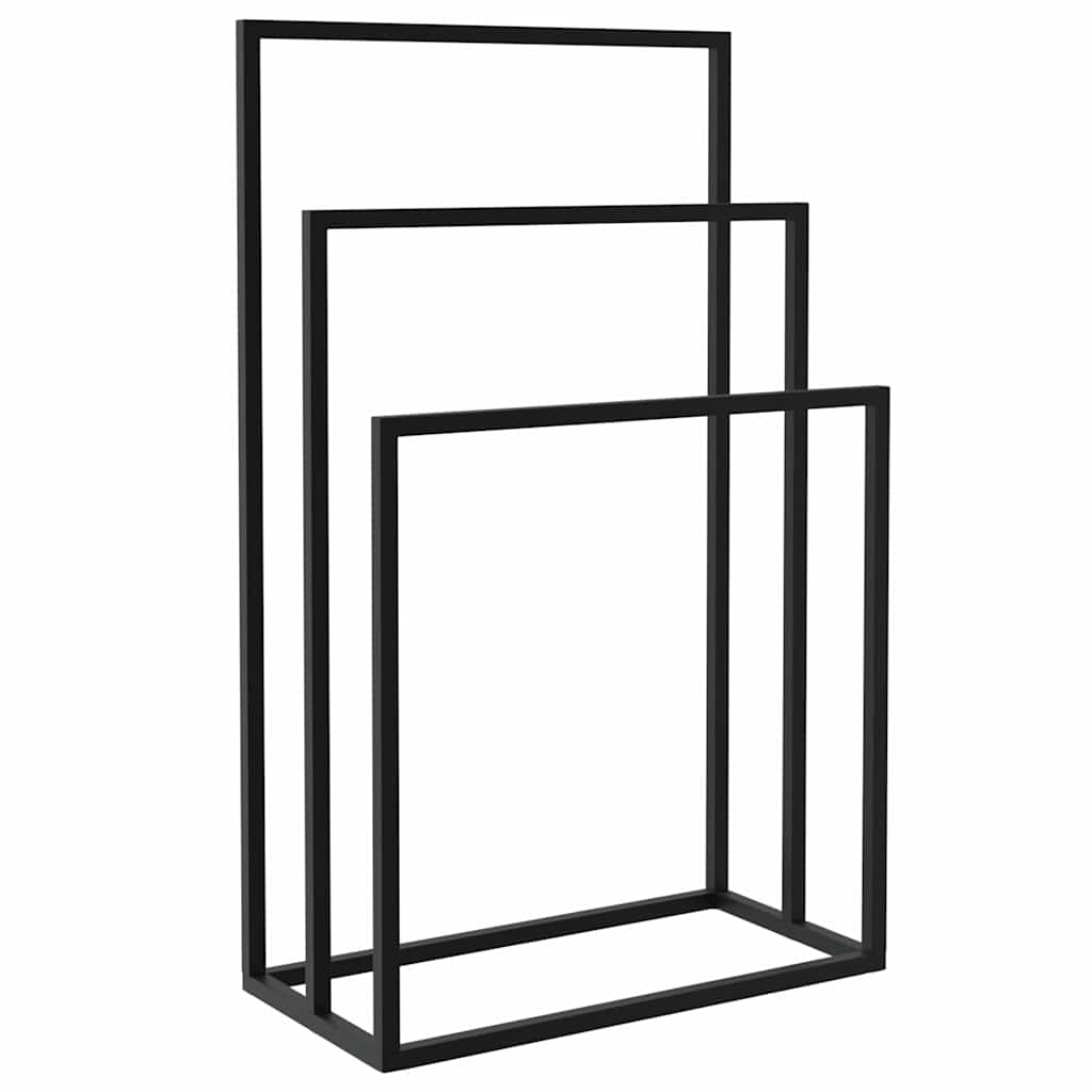 Rack asciugamano Vidaxl staccato 48x24x79 cm di ferro nero