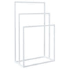 Vidaxl handdoekenrek vrijstaand 48x24x79 cm ijzer wit