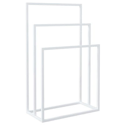 Rack asciugamano Vidaxl staccato 48x24x79 cm di ferro bianco