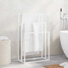 Estante de toalla Vidaxl separada 48x24x79 cm de hierro blanco
