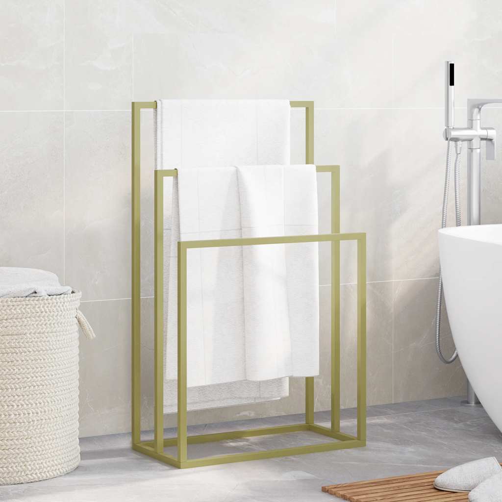 Rack asciugamano Vidaxl staccato 48x24x79 cm in oro colorato