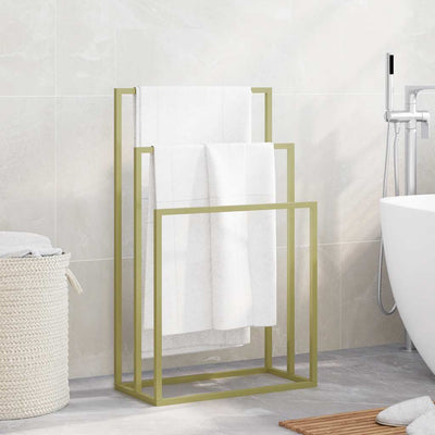 Rack asciugamano Vidaxl staccato 48x24x79 cm in oro colorato