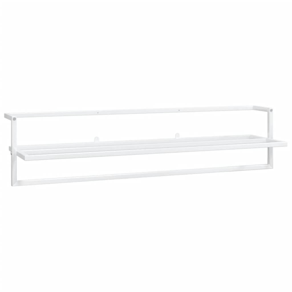 Vidaxl Rack de toalla 95x25x22 cm de hierro blanco