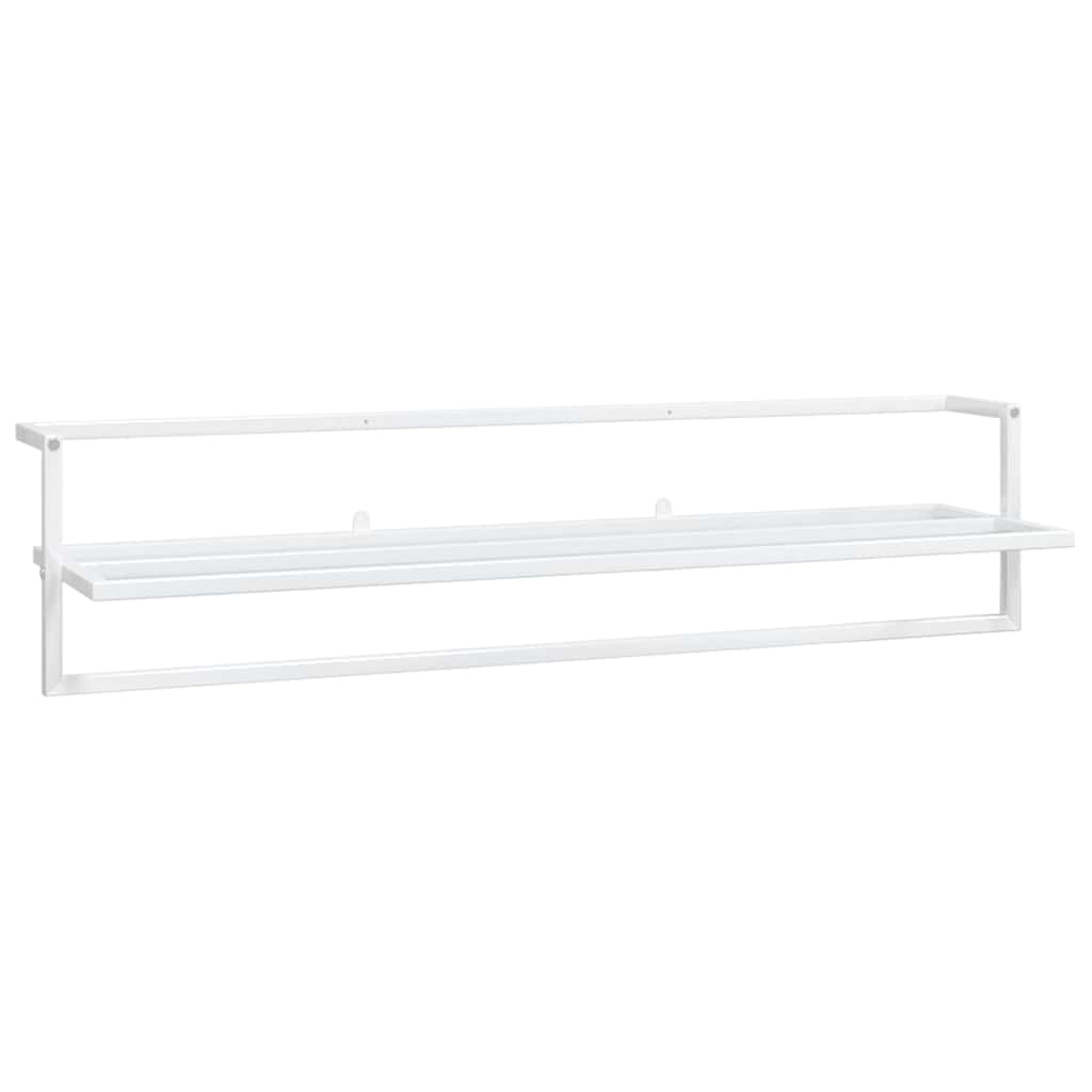 Rack per asciugamano Vidaxl 95x25x22 cm di ferro bianco
