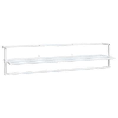 Rack per asciugamano Vidaxl 95x25x22 cm di ferro bianco