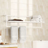 Vidaxl handdoekenrek 95x25x22 cm ijzer wit