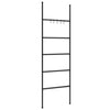 Escalera de estante de toalla Vidaxl con 5 capas 58x175 cm de hierro negro
