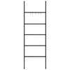 Escalera de estante de toalla Vidaxl con 5 capas 58x175 cm de hierro negro