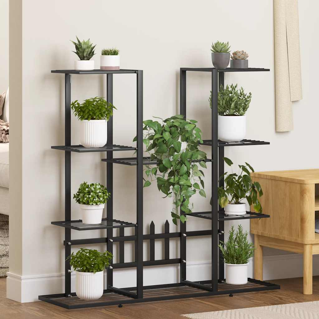 Vidaxl Flower Standard 94.5x25x89 cm de hierro negro