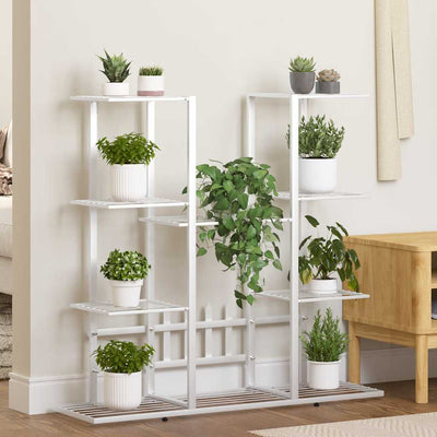 Vidaxl Flower Standard 94.5x25x89 cm di ferro bianco