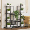 Estándar de flores Vidaxl con ruedas 94.5x24.5x91.5 cm de hierro negro