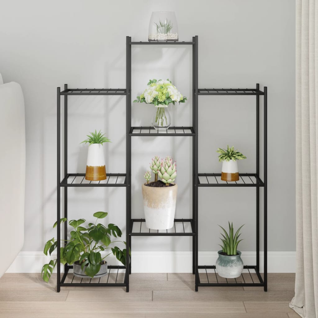 Vidaxl Flower Standard 83x25x100 cm de hierro negro