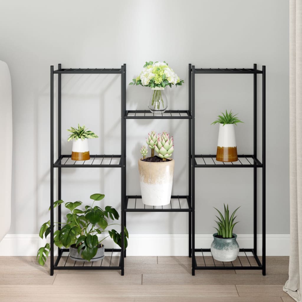 Vidaxl Flower Standard 83x25x80 cm de hierro negro