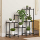 Estándar de flores Vidaxl con ruedas 83x25x83.5 cm de hierro negro