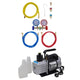 VidaXL Vacuum Pump with 2-fold manometers set for air conditioning