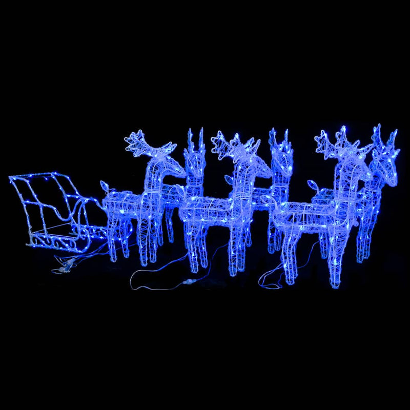 Vidaxl Decoraciones navideñas de renos y mane 320 LED ACRYLIC
