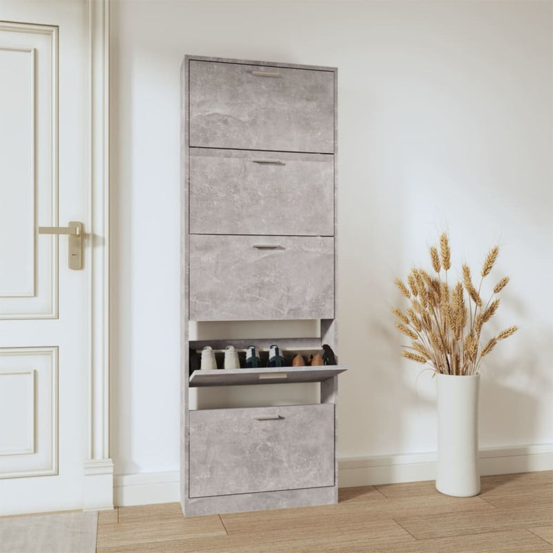 Gabinete de zapatos Vidaxl 59x17x169 CM PRECIO DE CONCRIGO DE MADERA PROCESADO