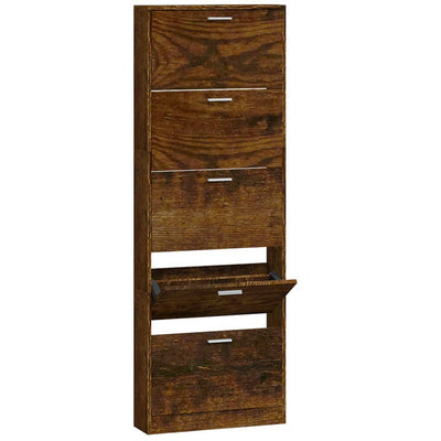 Vidaxl Cabinet da scarpe 59x17x169 cm Colore in legno a legna