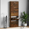 Gabinete de zapatos Vidaxl 59x17x169 CM Madera de madera propiedad de roble ahumado