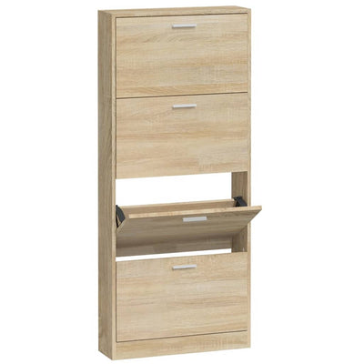 Vidaxl Cabinet da scarpe 59x17x150 cm Oak in legno trasformato colorato