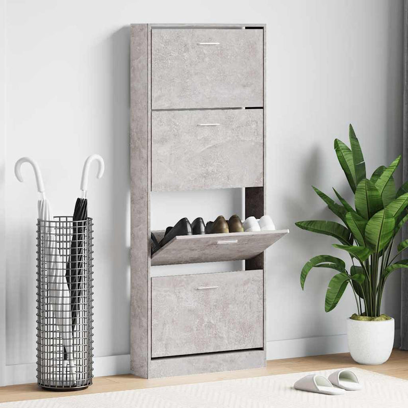 Gabinete de zapatos Vidaxl 59x17x150 cm Precio de concreto de madera procesada