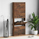 Gabinete de zapatos Vidaxl 59x17x150 cm de madera propiedad de madera ahumada coloreada