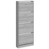 Vidaxl Cabinet da scarpe 59x17x150 cm Properpata Sonoma grigio