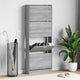 Gabinete de zapato Vidaxl 59x17x150 cm de madera propiedad de madera gris sonoma