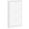 Gabinete de zapatos Vidaxl 59x17x108 cm de madera procesada blanca