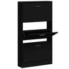 Gabinete de zapatos Vidaxl 59x17x108 cm de madera propiedad de negro