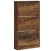 Gabinete de zapatos Vidaxl 59x17x108 cm de madera propiedad de roble ahumado