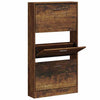 Gabinete de zapatos Vidaxl 59x17x108 cm de madera propiedad de roble ahumado