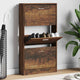 Gabinete de zapatos Vidaxl 59x17x108 cm de madera propiedad de roble ahumado