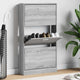 Gabinete de zapatos Vidaxl 59x17x108 cm de madera procesada Sonoma gris