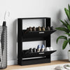 Gabinete de zapatos Vidaxl 59x17x81 cm de madera propiedad de negro