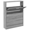 Gabinete de zapatos Vidaxl 59x17x81 cm de madera procesada Sonoma gris