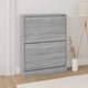 Gabinete de zapatos Vidaxl 59x17x81 cm de madera procesada Sonoma gris