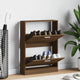 Vidaxl schoenenkast 59x17x81 cm bewerkt hout bruin eikenkleur