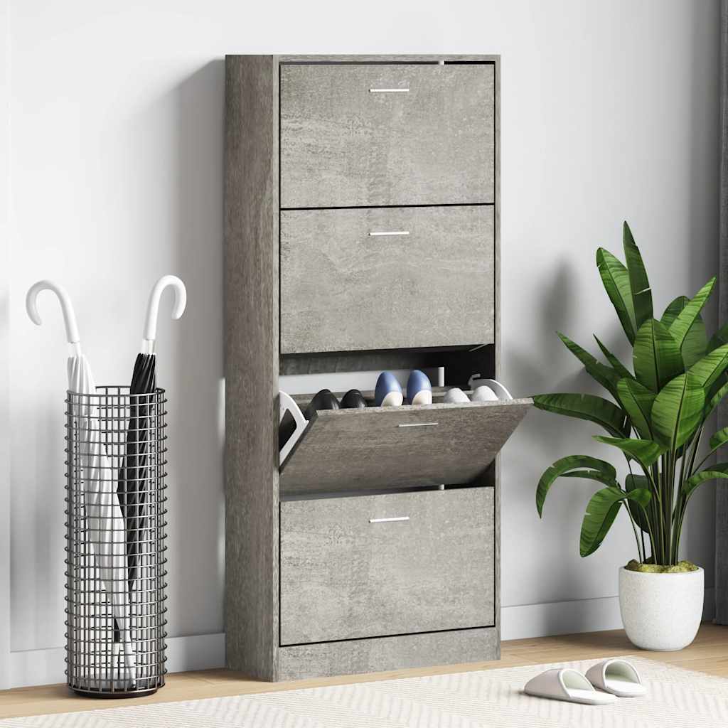 Vidaxl Cabinet di scarpe 63x24x147 cm Prezzo in legno trasformato in legno