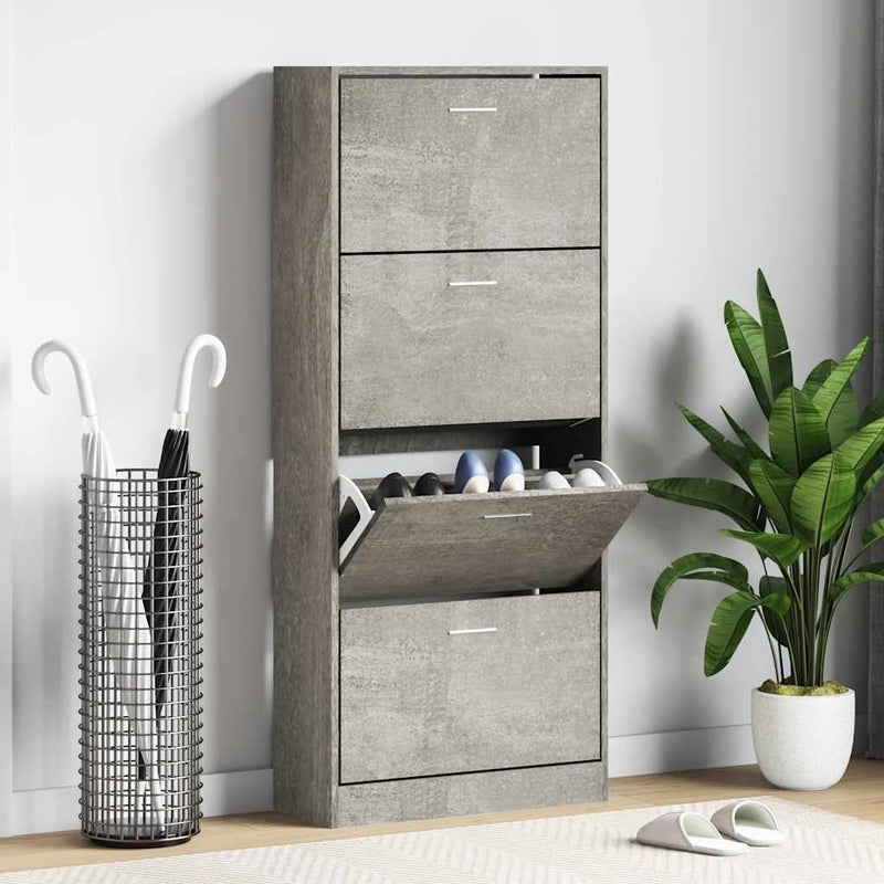 Vidaxl Cabinet di scarpe 63x24x147 cm Prezzo in legno trasformato in legno