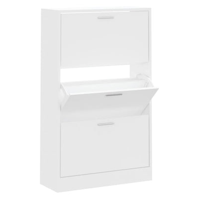 Vidaxl Cabinet da scarpe 63x24x103 cm in legno trasformato