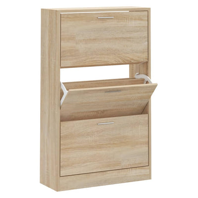 Vidaxl Cabinet da scarpe 63x24x103 cm Colore in legno in legno Sonoma