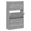 Vidaxl Cabinet da scarpe 63x24x103 cm Properpata Sonoma grigio