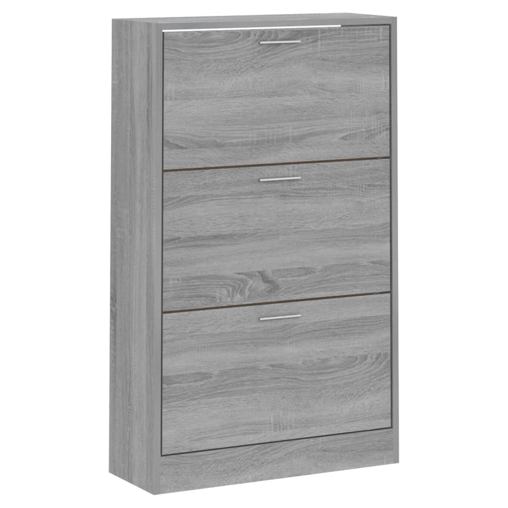 Vidaxl Cabinet da scarpe 63x24x103 cm Properpata Sonoma grigio