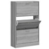 Vidaxl Cabinet da scarpe 63x24x103 cm Properpata Sonoma grigio