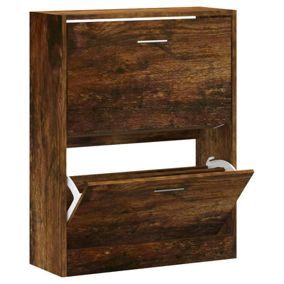 Vidaxl Cabinet da scarpe 63x24x81 cm Colore in legno a legna