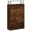 Gabinete de zapatos Vidaxl 63x24x104 cm de madera procesada de roble ahumado